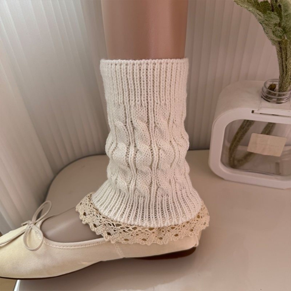 ปลอกขาถักลายลูกไม้สไตล์วินเทจ  - Boot Sock Slouchy บทวิจารณ์และราคา