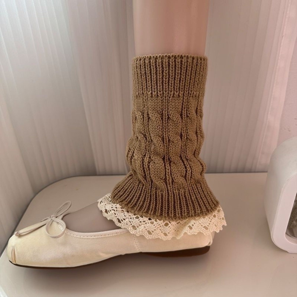ปลอกขาถักลายลูกไม้สไตล์วินเทจ  - Boot Sock Slouchy บทวิจารณ์และราคา