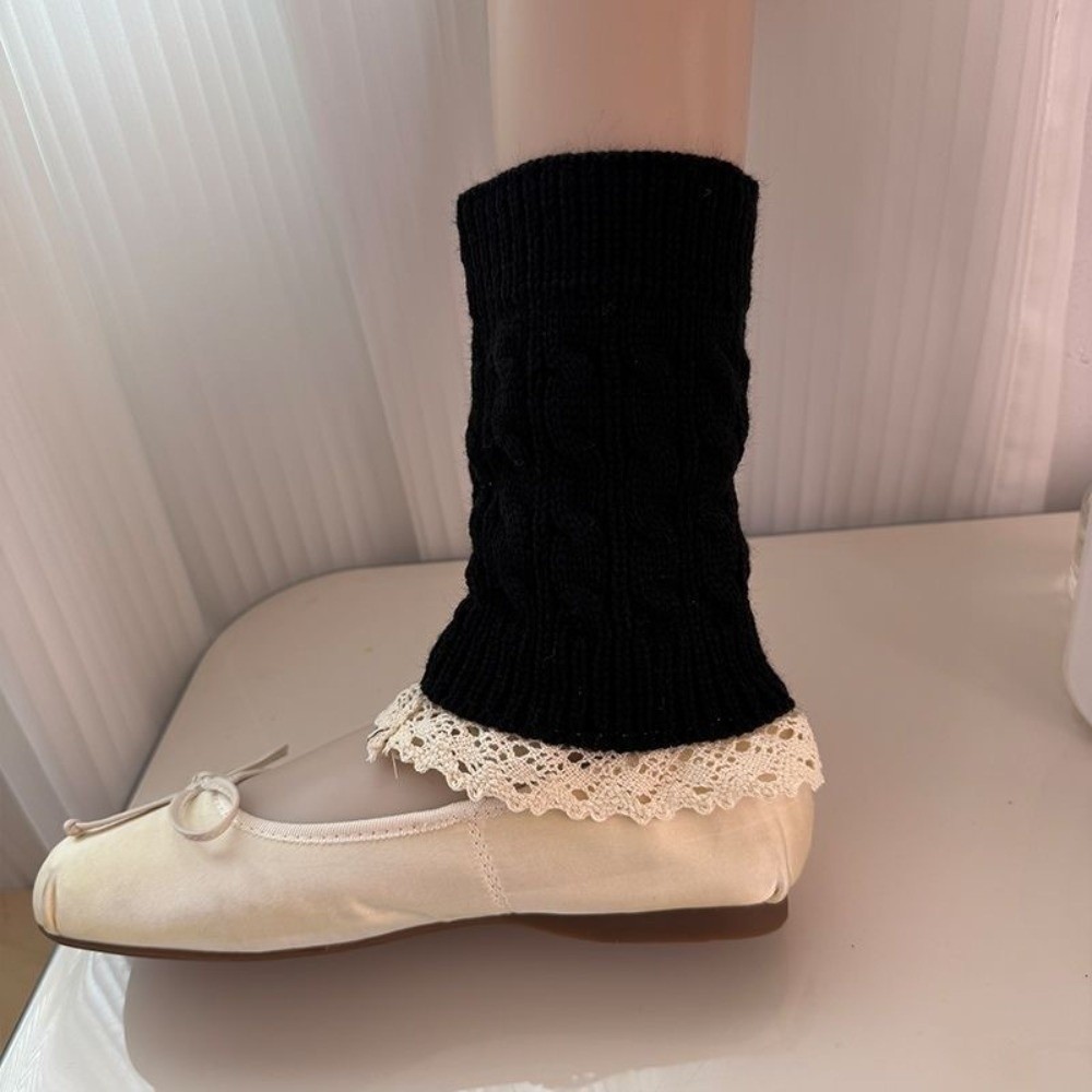 ปลอกขาถักลายลูกไม้สไตล์วินเทจ  - Boot Sock Slouchy บทวิจารณ์และราคา