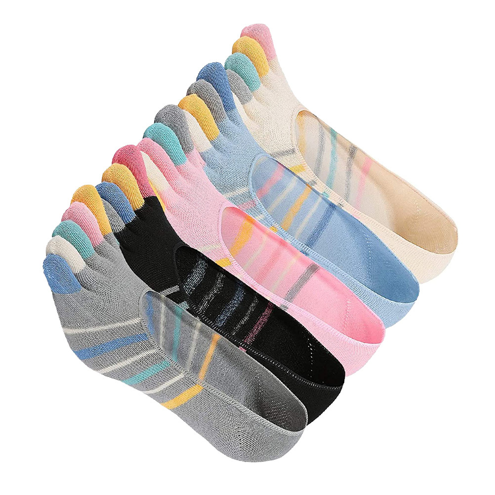 5 คู่ ถุงเท้าโยคะห้านิ้วสำหรับ - Invisibility Sock Loafer บทวิจารณ์และราคา