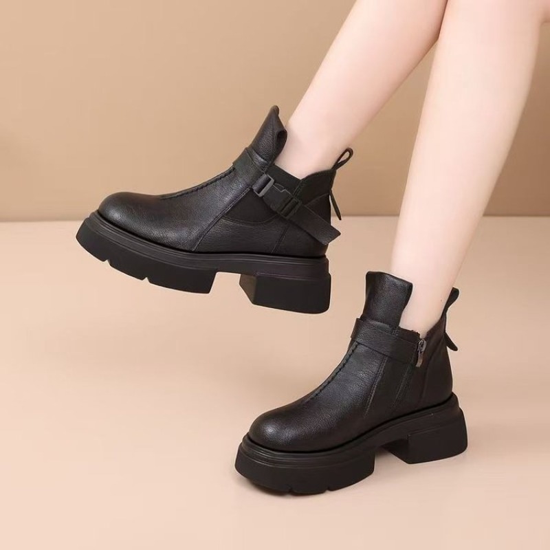 รองเท้าบูทเชลซีหุ้มข้อสีดำสำหร - Knee High Sock Women บทวิจารณ์และราคา