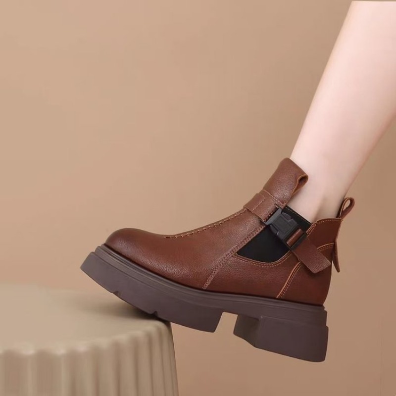 รองเท้าบูทเชลซีหุ้มข้อสีดำสำหร - Knee High Sock Women บทวิจารณ์และราคา