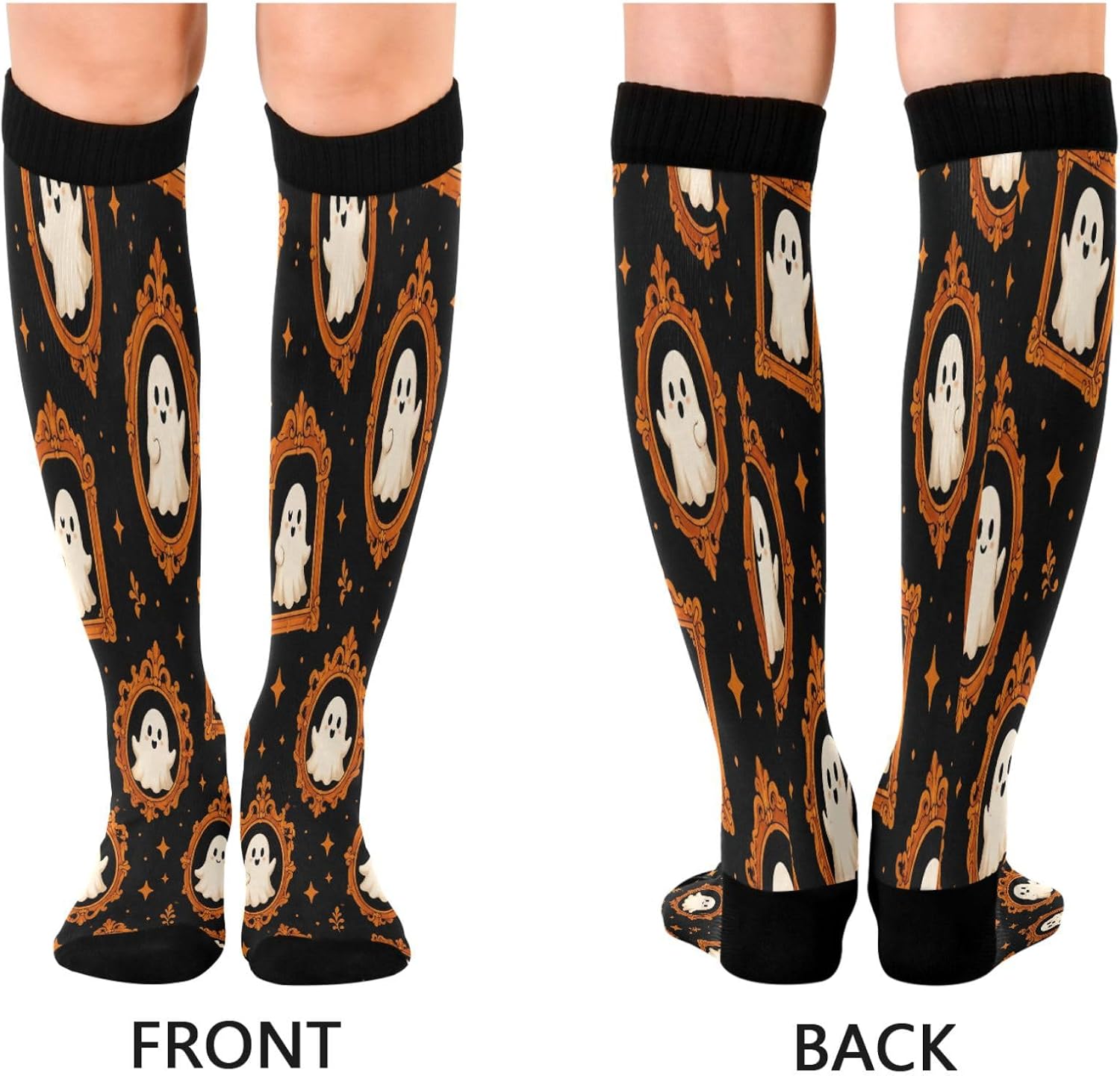 ถุงเท้าบีบอัดลายฮาโลวีนสำหรับผ - Knee High Sock Women บทวิจารณ์และราคา